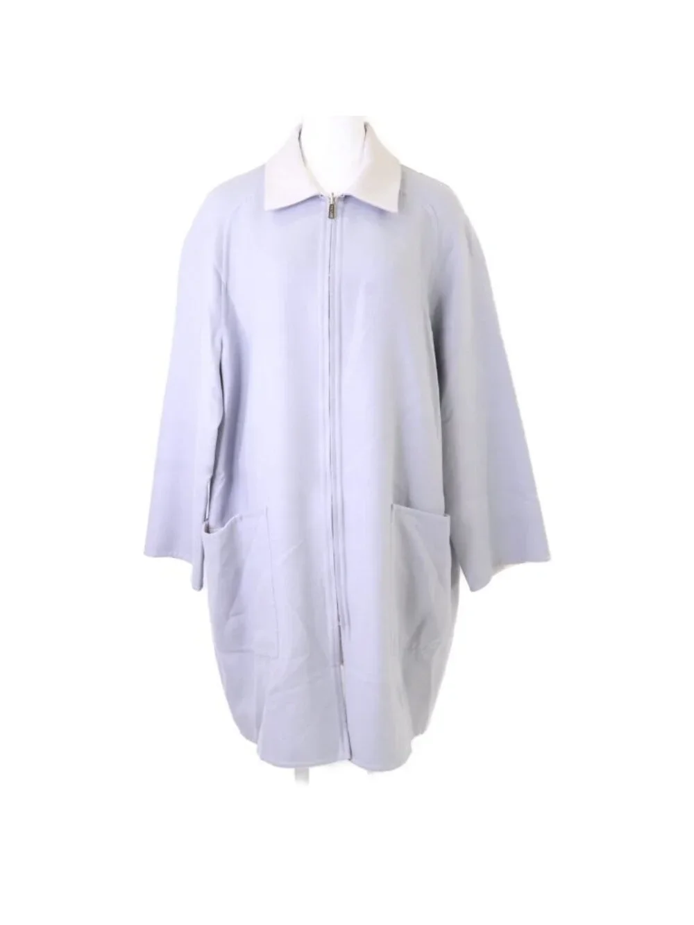 Hermes Double Face Cashmere Zip Coat 36